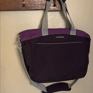 Lands' End Purple and Gray Travel Bag Laptop